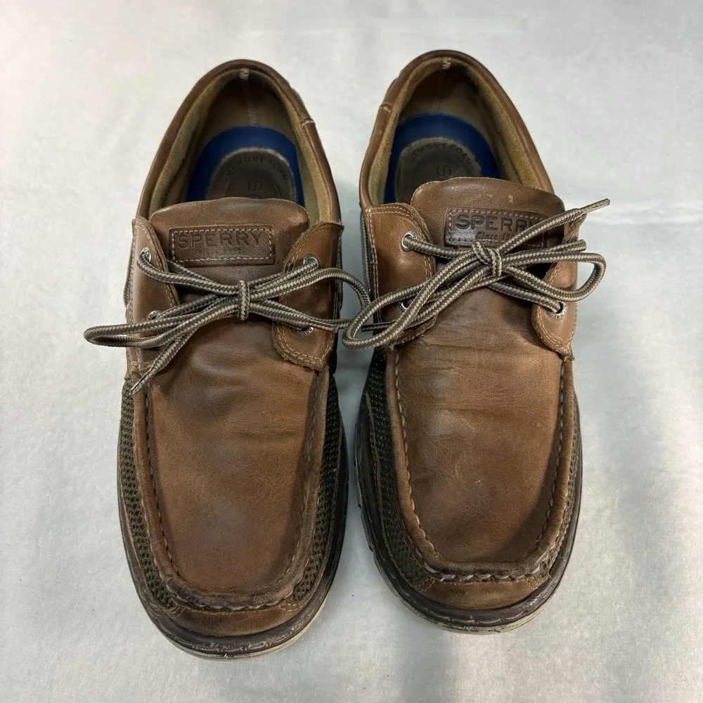 Sperry Top Sider Leather Boat Shoes Size 12M Memory Foam STS15061‎
